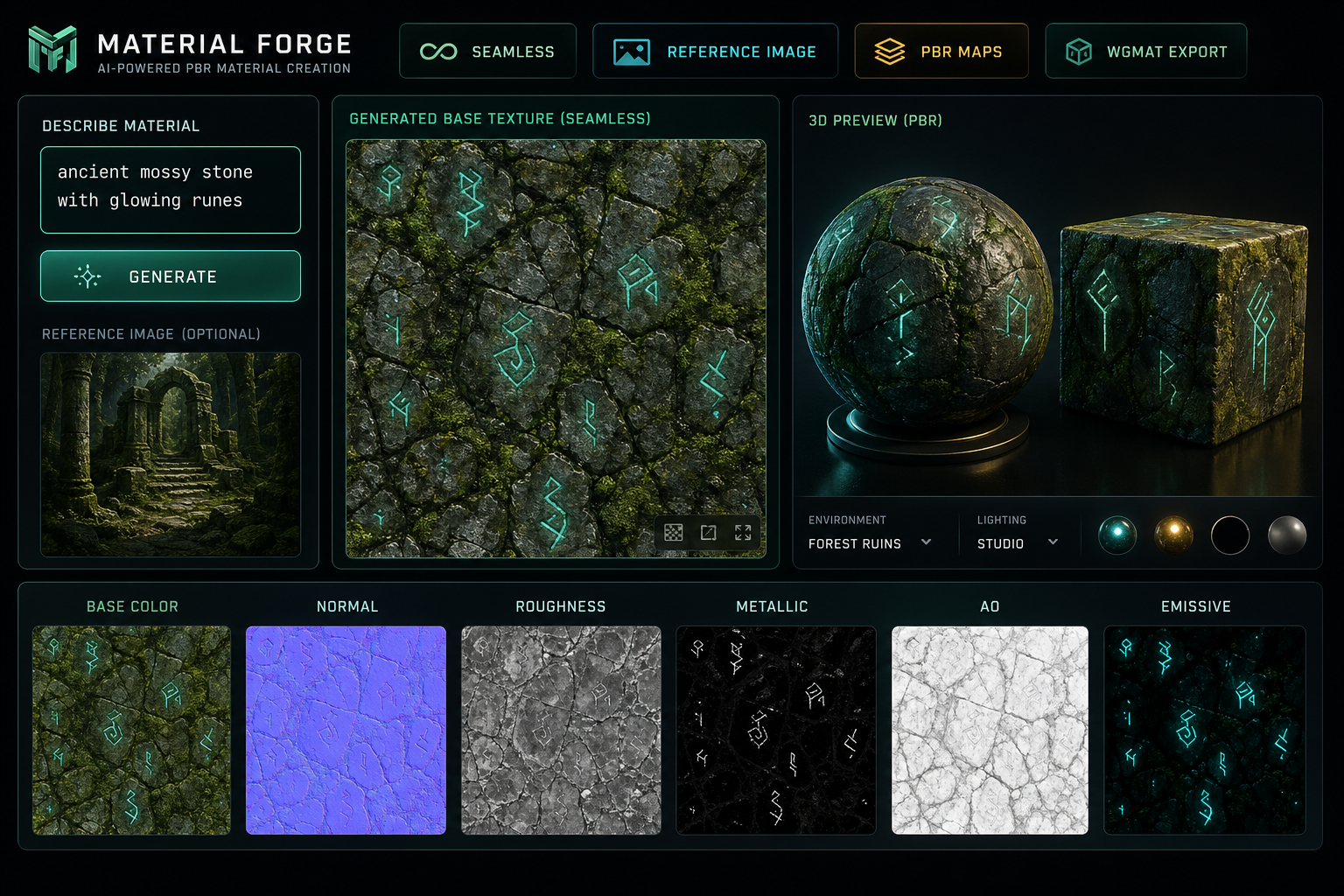 ⚡ Material Forge — AI PBR Material Generator | Sorceress